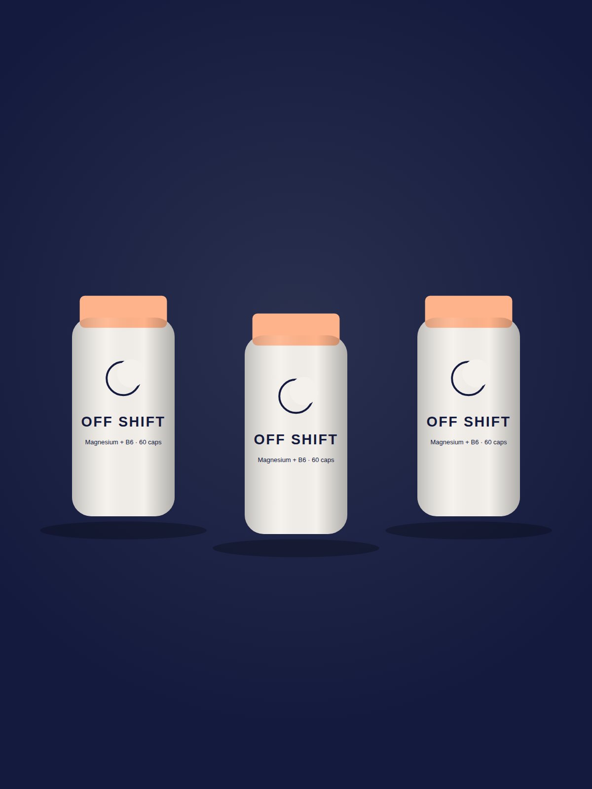 Off Shift: magnesium bisglycinate + B6, 60 capsules